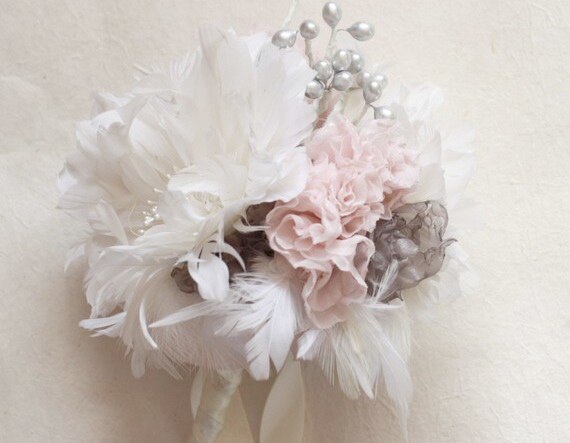Feather flower and fabric flower tutorial by Jewel Box Ballerina
